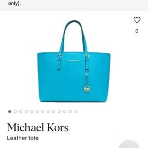 Michael Kors Bright Turquoise Leather Tote